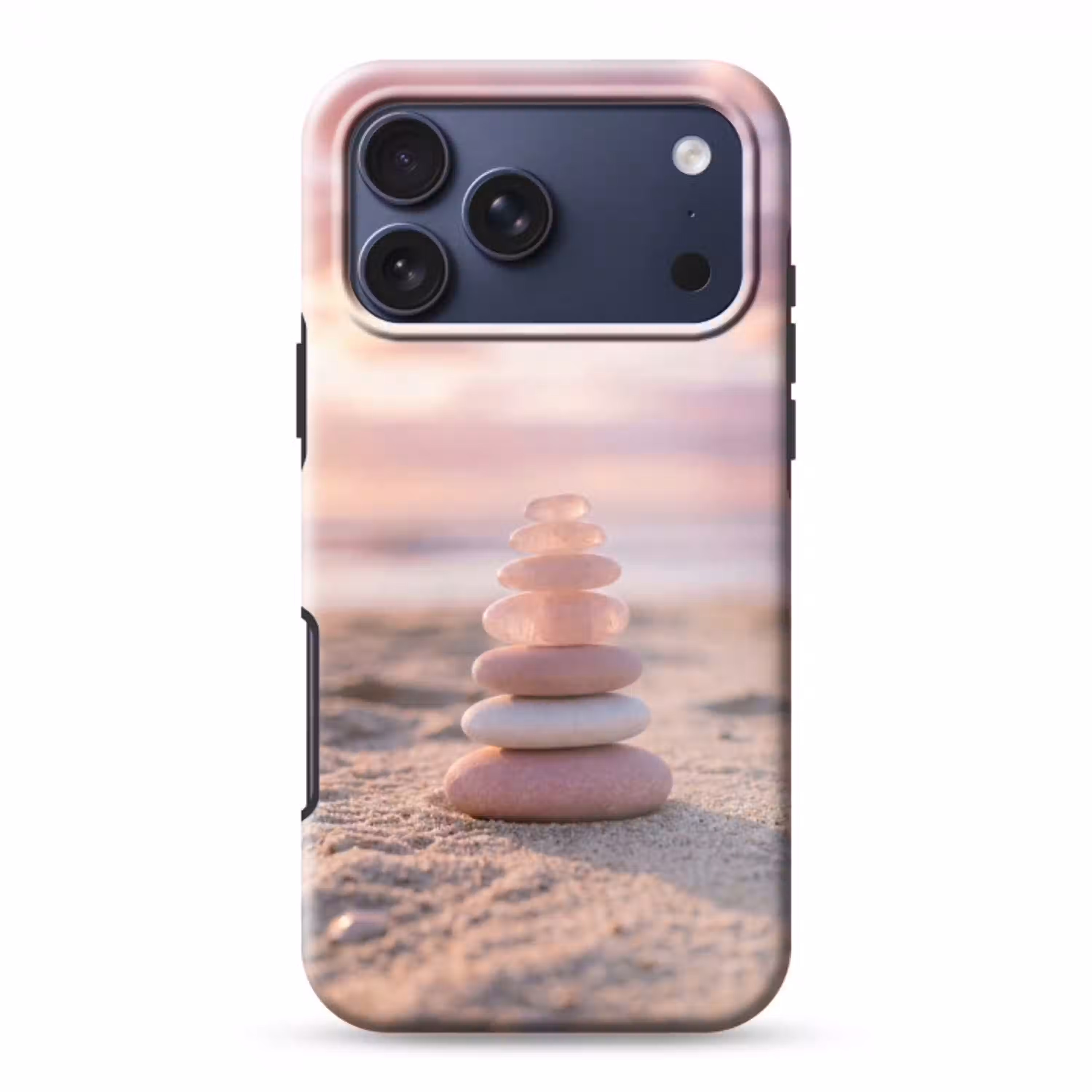 Stenen - Zand - Roze Toughcase MagSafe Apple iPhone 17 Pro Max klein -3d