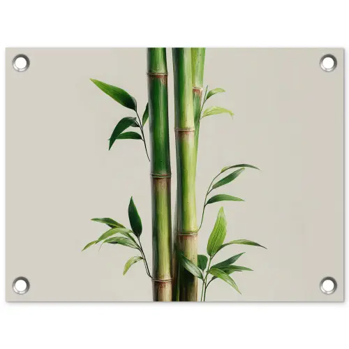 Bamboestengels - Sierlijk - Groen tuinposter los doek klein -3d