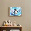 Pinguïn - Meisjes - Pooldieren - Kinderen Light Box met batterij (Wandlamp kind) middel -sfeer2_kind