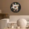Bloem - Verf - Goud - Graffiti - Modern Akoestische PET Vilt - Rond klein -sfeer1