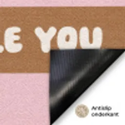 Quote - Pink - Dog Deurmat klein -antislip_NL
