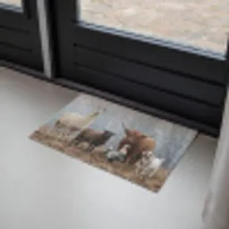 Boerderijdieren - Groep - Mist - Natuur - Rustiek Deurmat klein -sfeer2