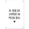 Quotes - Spreuken - André Hazes - Ik heb de zomer in mijn bol tuinposter los doek klein -3d