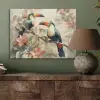 Toekan - Vogels - Bloemen - Tak PET vilt klein -sfeer2