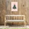 Christmas Season - Kerst - Kerstboom - Roze Tuinposter op houten frame 2 cm dik klein -sfeer4