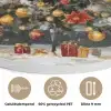 Kerstboom - Cadeaus - Rood - Goud Akoestische PET Vilt - Rond klein -closeup_NL