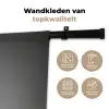 Vrouw - Zwart Wit - Ketting - Zonnebril Wandkleed katoen middel -sfeer2