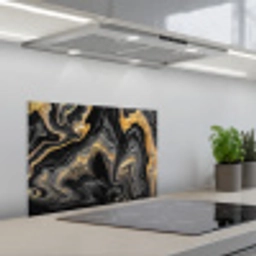 Marmer - Acryl - Goud - Luxe - Abstract keuken achterwand spatscherm klein -3d_schuin