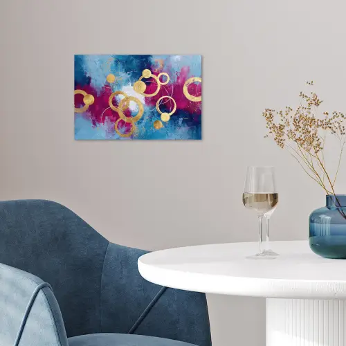 Cirkels - Goud - Abstract poster papier klein -sfeer3