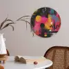 Kleurvlakken - Vormen - Kleurrijk - Abstract Akoestische PET Vilt - Rond klein -sfeer3