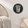 Frietjes - Futuristisch - Zilver Akoestische PET Vilt - Rond klein -sfeer4