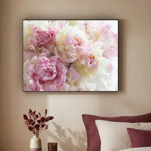 Vintage - Bloemen - Rozen - Natuur Textielframe zwart klein -sfeer1
