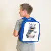 Baby nijlpaard Kinderrugzak - Blauw middel -sfeer2