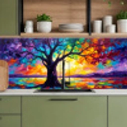 Boom - Landschap - Natuur - Abstract - Kleurrijk keuken achterwand 2 middel -sfeer3