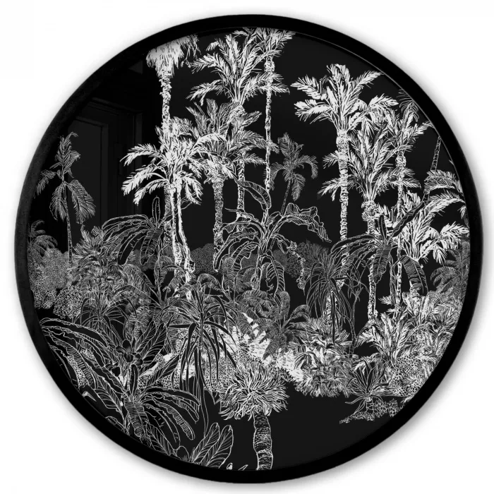 Bladeren - Bomen - Jungle Fotolijst rond zonder passe partout klein -3d