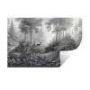Bos - Hert - Zwart - Wit Muursticker klein -3d