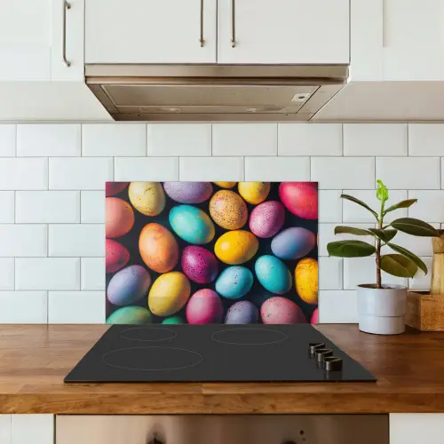 Kleurrijk - Paaseitjes - Spetters keuken achterwand spatscherm klein -sfeer2
