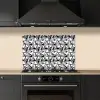 Geometrie - Driehoeken - Zwart - Wit keuken achterwand spatscherm klein 900 -sfeer1