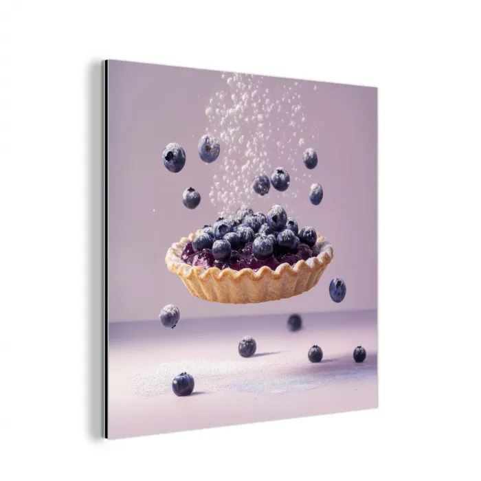 Eten - Taart - Bessen - Blauw aluminium wit klein -3d