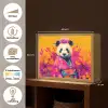 Kimono - Roze - Panda - Bloemenkroon Light Box met batterij (Wandlamp) middel -USP_websiteoverzichtNL