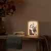 Kerstman - Rendier - Sneeuw - Kleurrijk Light Box met kabel (Tafellamp) klein -sfeer4