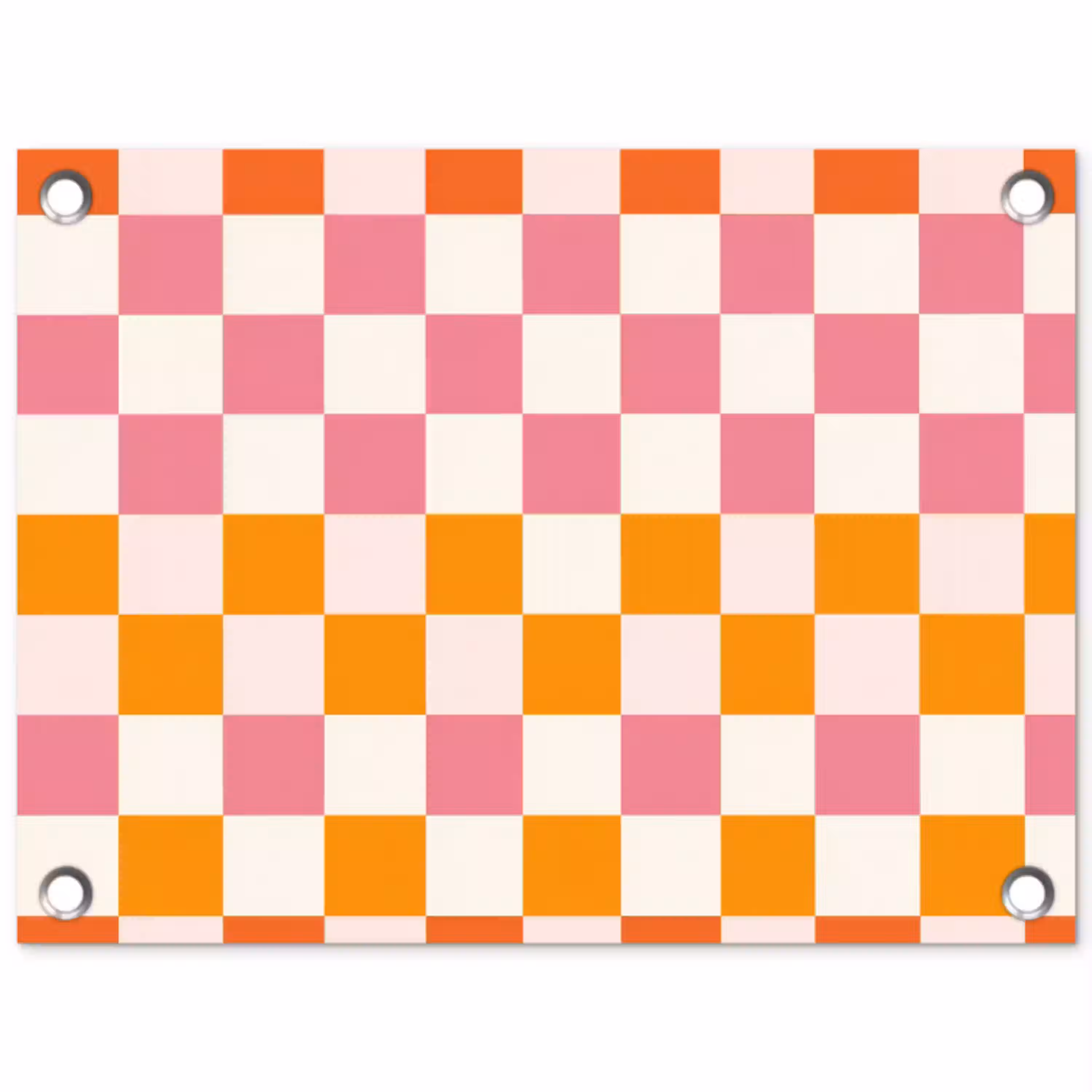 Vierkant - Patroon - Oranje tuinposter los doek klein 239 -3d