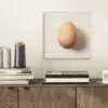 Ei - Beige - Ovaal - Egaal aluminium wit klein -sfeer1