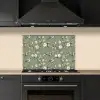 Botanisch - Vogels - Groen keuken achterwand spatscherm klein 900 -sfeer1