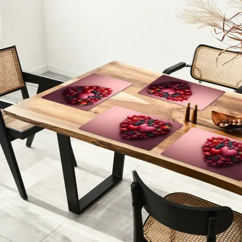 Fruit - Hartjes - Aardbeien - Frambozen - Bosbessen Placemat vinyl groot -zzsfeer4_Kitchenyeah-website