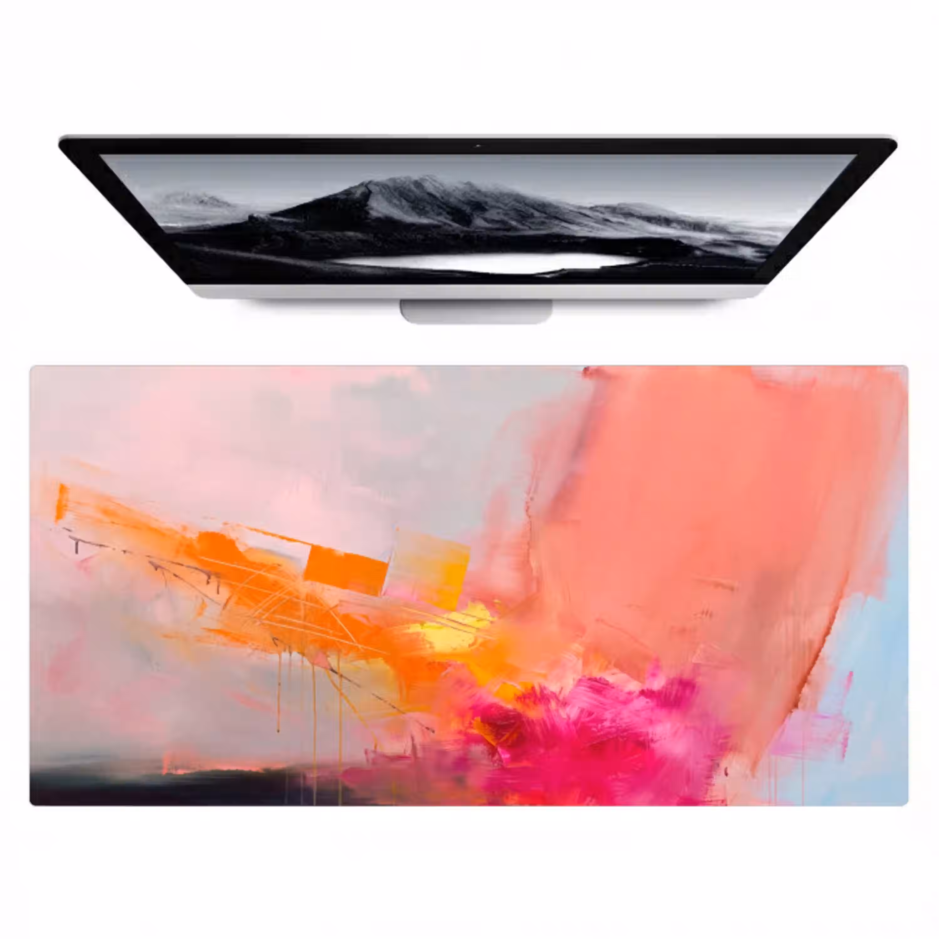 Abstract - Kleurrijk - Modern - Roze Muismat XXL klein -zzz3d