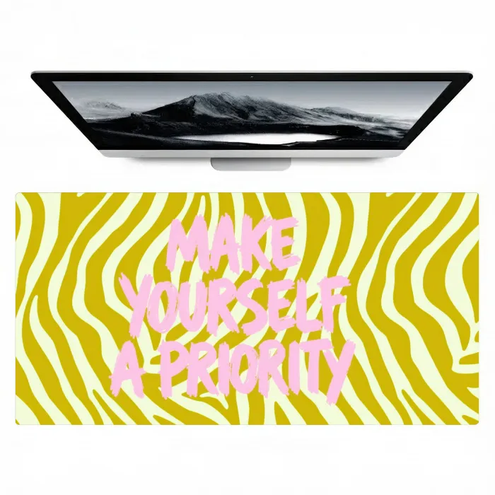 Zebraprint - Priority - Roze Muismat XXL klein -zzz3d