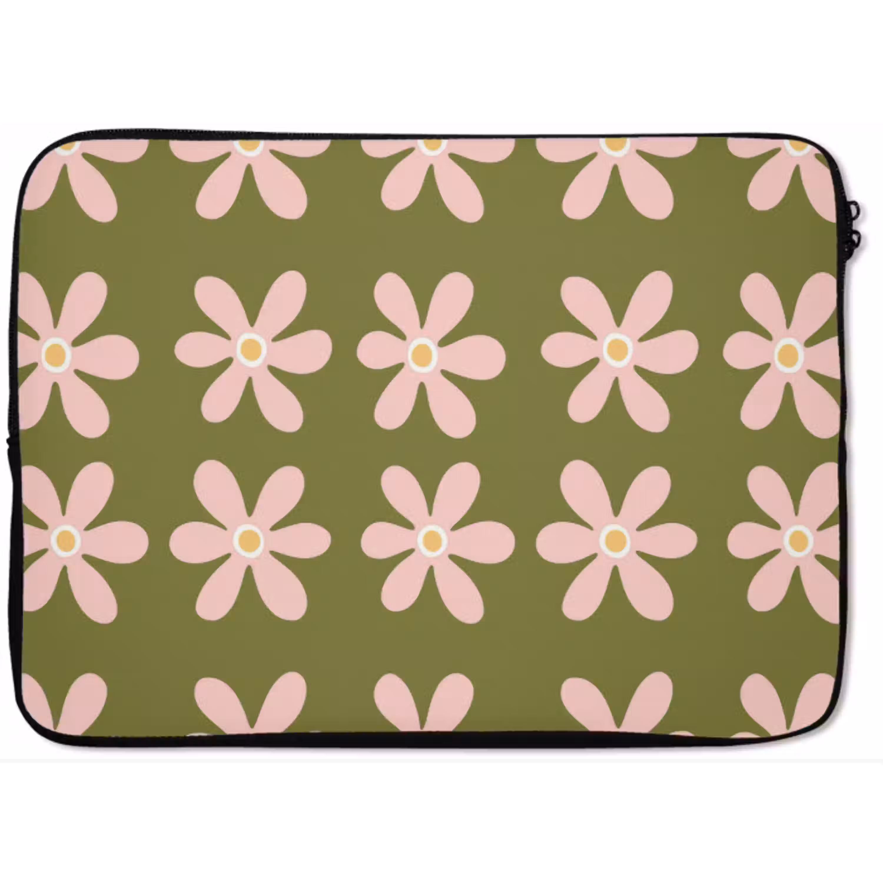 Bloem - Modern - Groen laptophoes neopreen klein 279 -zkaufland3dotto
