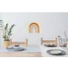Minimalistisch - Boog - Lijnen - Beige Muursticker klein -eettafel