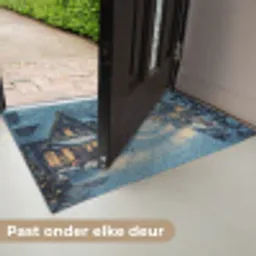 Kerstdorp - Kerst - Sneeuw - Winter Deurmat klein -USP_NL