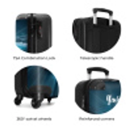 Blazing blue NBS - Handbagage koffer - Kinderen Unisex middel zzzzzzzbolletjes_ENG