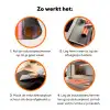 Strepen - Oranje - Verticaal - Ciao bella Inductie beschermer vinyl 3mm klein -zzzzzzz-td-werking
