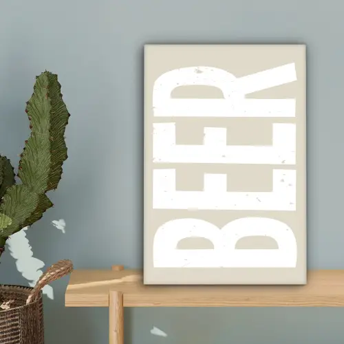Beer - Japandi - Beige - Decoratie canvas 2cm klein -sfeer4