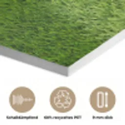 Voetbal - Grasveld - Sport - Groen PET vilt klein -closeup_DE