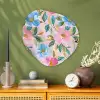 Blauw - Roze - Bloemen Wandcirkel Organisch Plexiglas middel -sfeer2