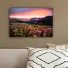 Bloemen - Bergen - Landschap - Nacht - Lucht - Roze canvas 2cm klein -sfeer3