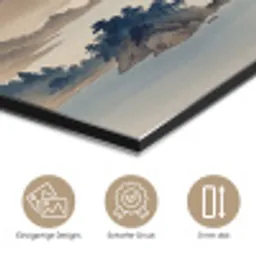 Japans - Landschap - Beige aluminium wit klein -closeup_DE