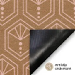 Bruin - Roze - Geometrisch - Patroon Deurmat klein 898 -antislip_NL