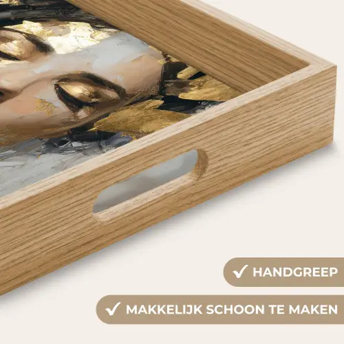 Sierlijk - Vrouw - Goud - Ogen Dienblad Rechthoek middel -USP_HandgreepNL
