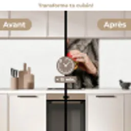 Vrouw - Hamburger - Bontjas keuken achterwand 2 middel -voor-na2_FR