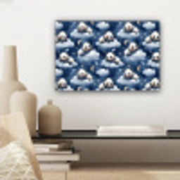 Panda's - Slapen - Blauw canvas 2cm klein 34 -sfeer6