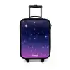 Sterren - Galaxy - Blauw - Roze Kinderkoffer - Zwart klein -3d