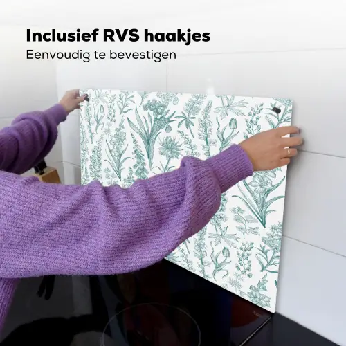 Lovely - Garden - Emerald Inductie beschemer met haakjes klein 777 -ky-ophangen-nl