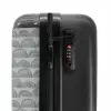 Donkergrijze halve cirkels NBS - Handbagage koffer - Volwassenen Unisex middel -slot