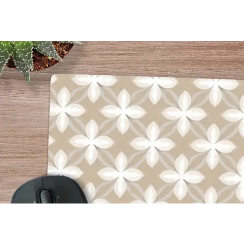 Patroon - Symmetrisch - Beige muismat rubber klein 262 -closeup