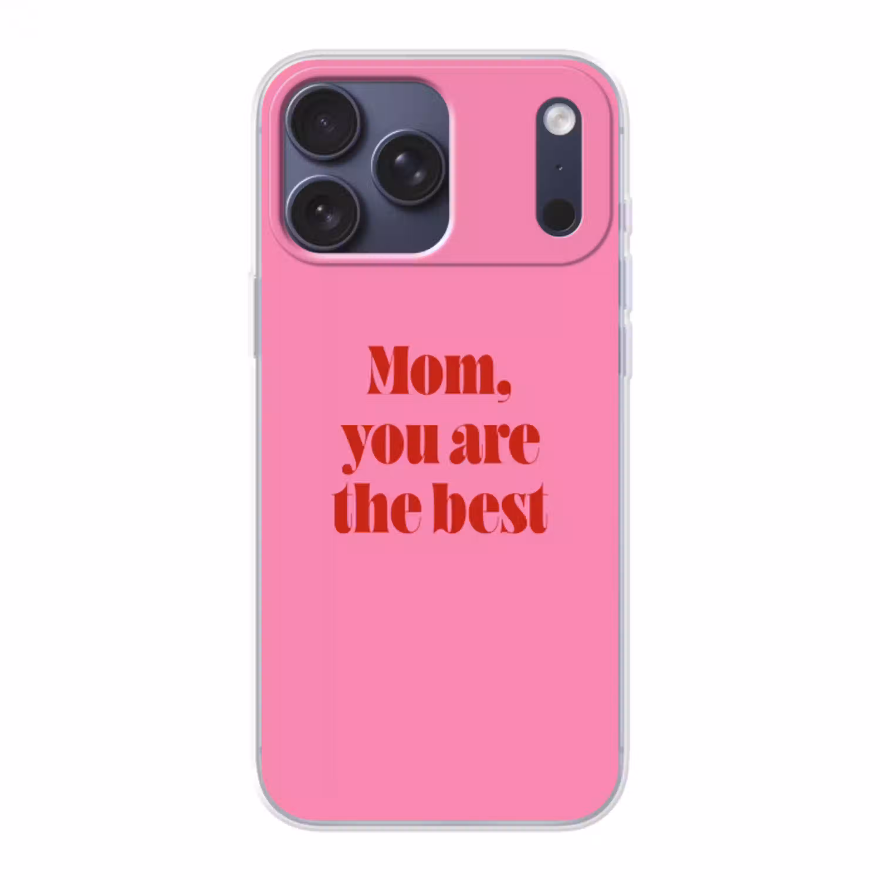 Moeder - Boodschap -Roze Telefoonhoesje iPhone 17 Pro Max klein -3d